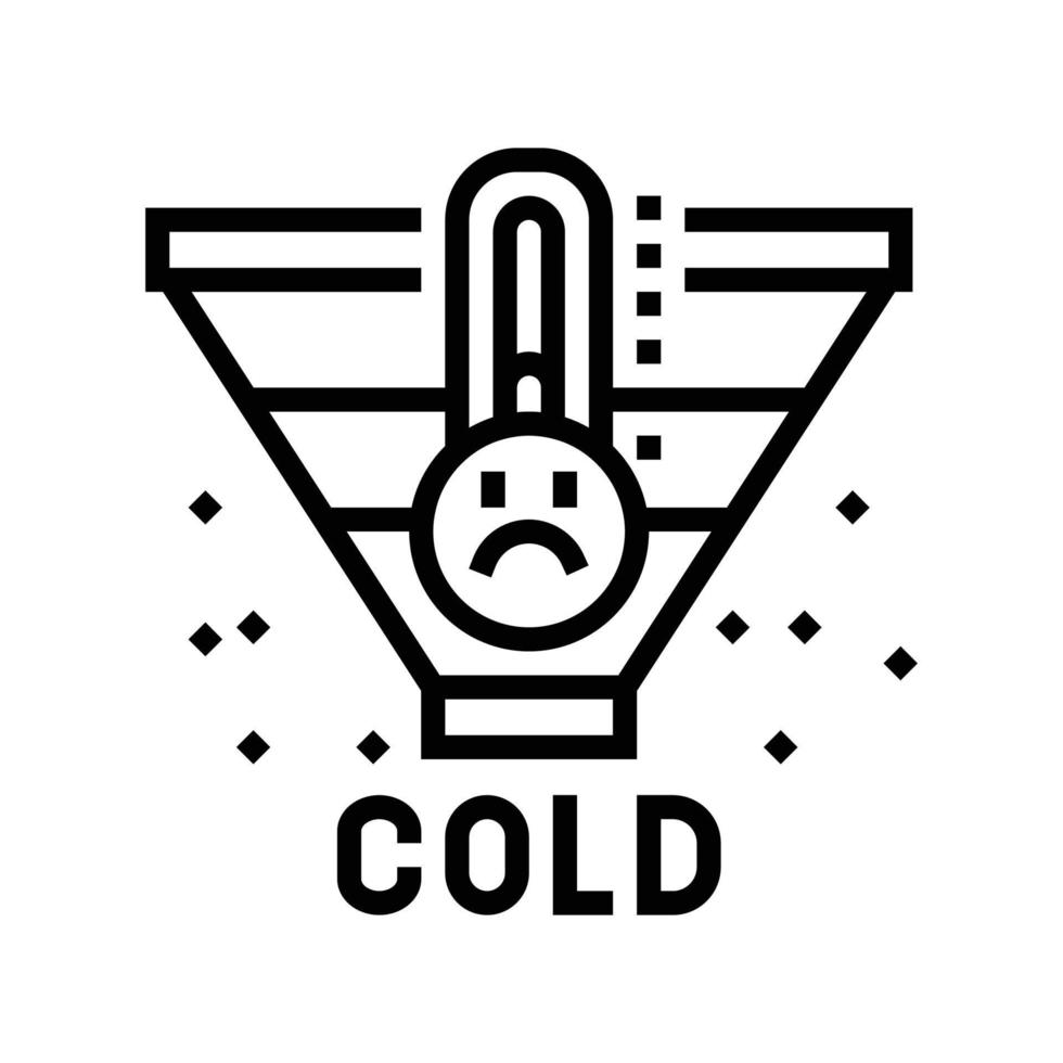 cold leads line icon vector illustration