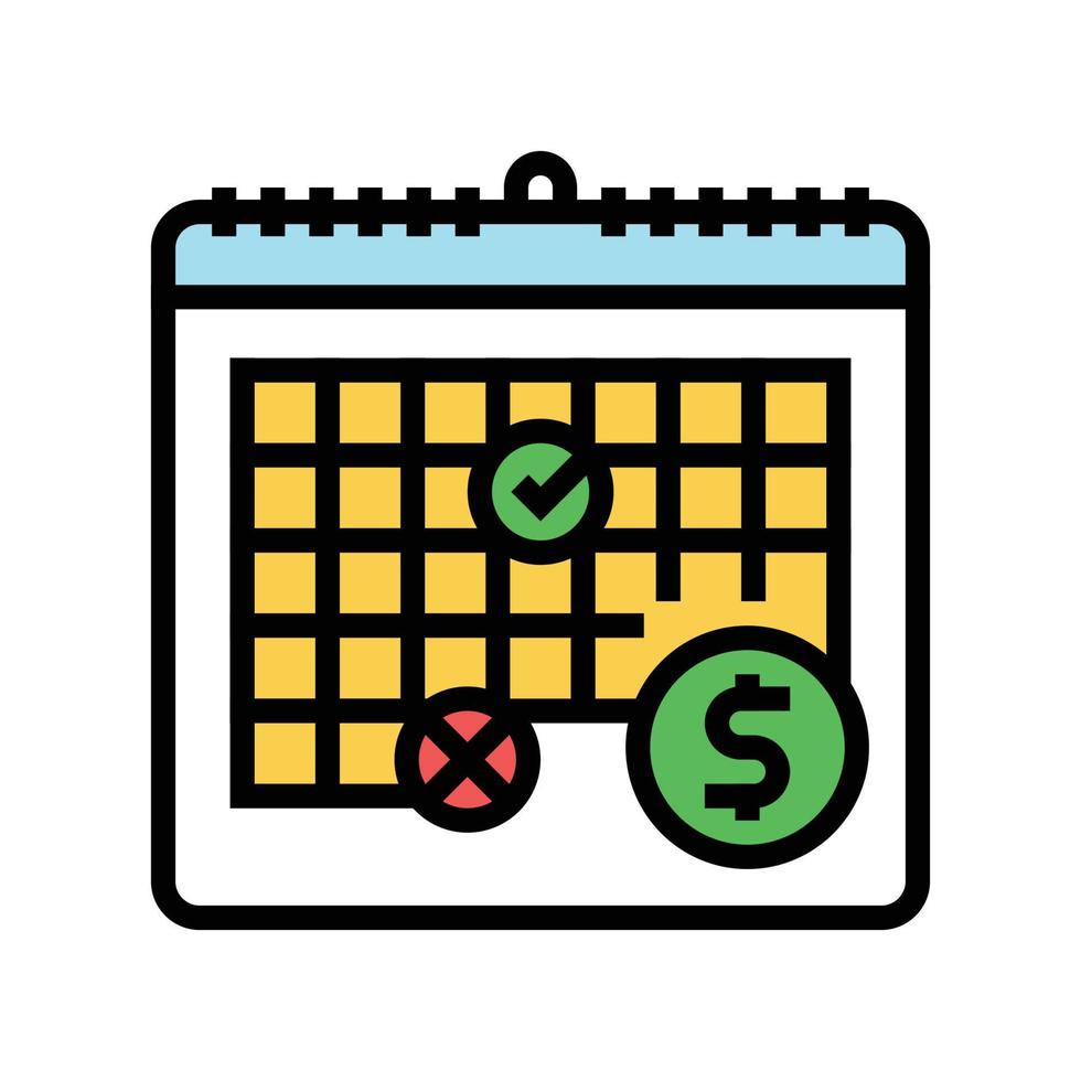 early repayment color icon vector illustration