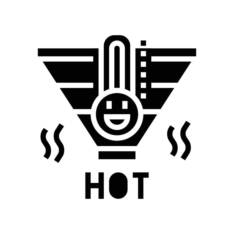 caliente Guías glifo icono vector ilustración