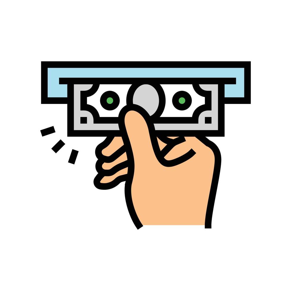 withdraw color icon vector illustration