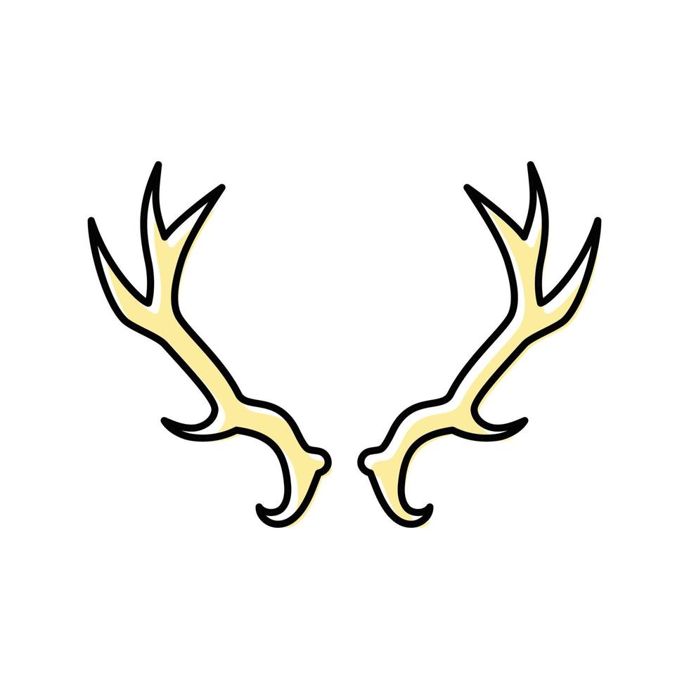 deer wildlife animal color icon vector illustration