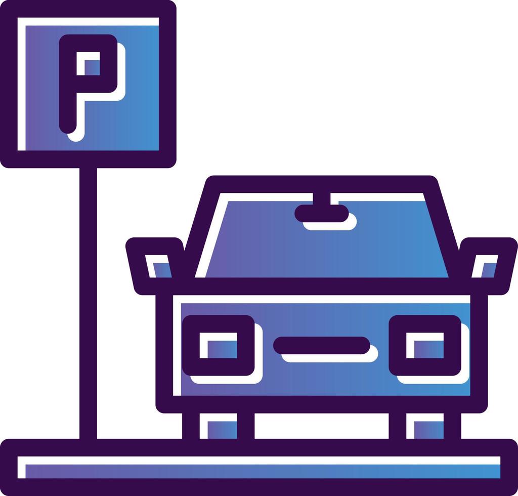 Parking Area Vector Icon Design