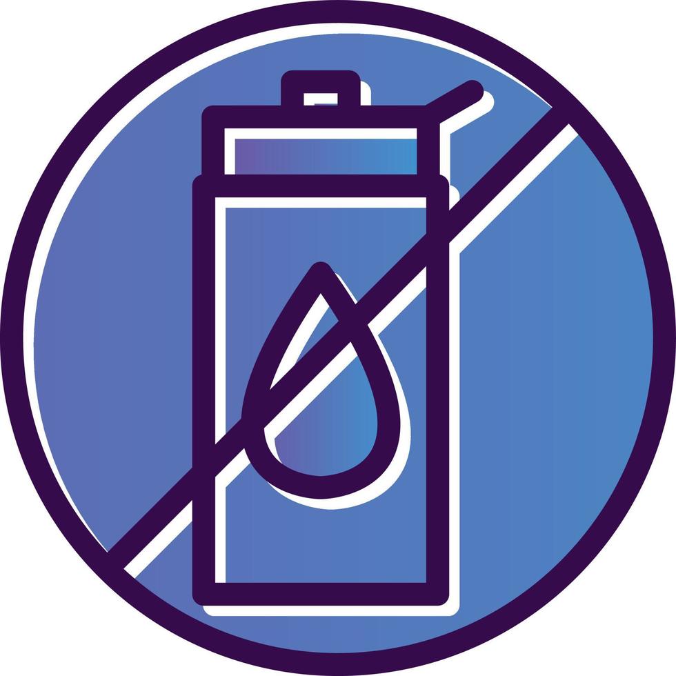 No Liquid Vector Icon Design