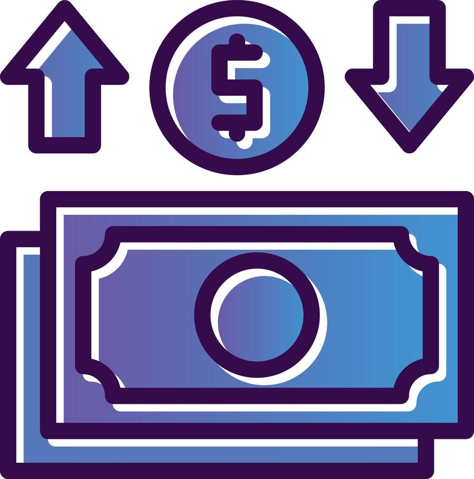 diseño de icono de vector de cambio de dinero