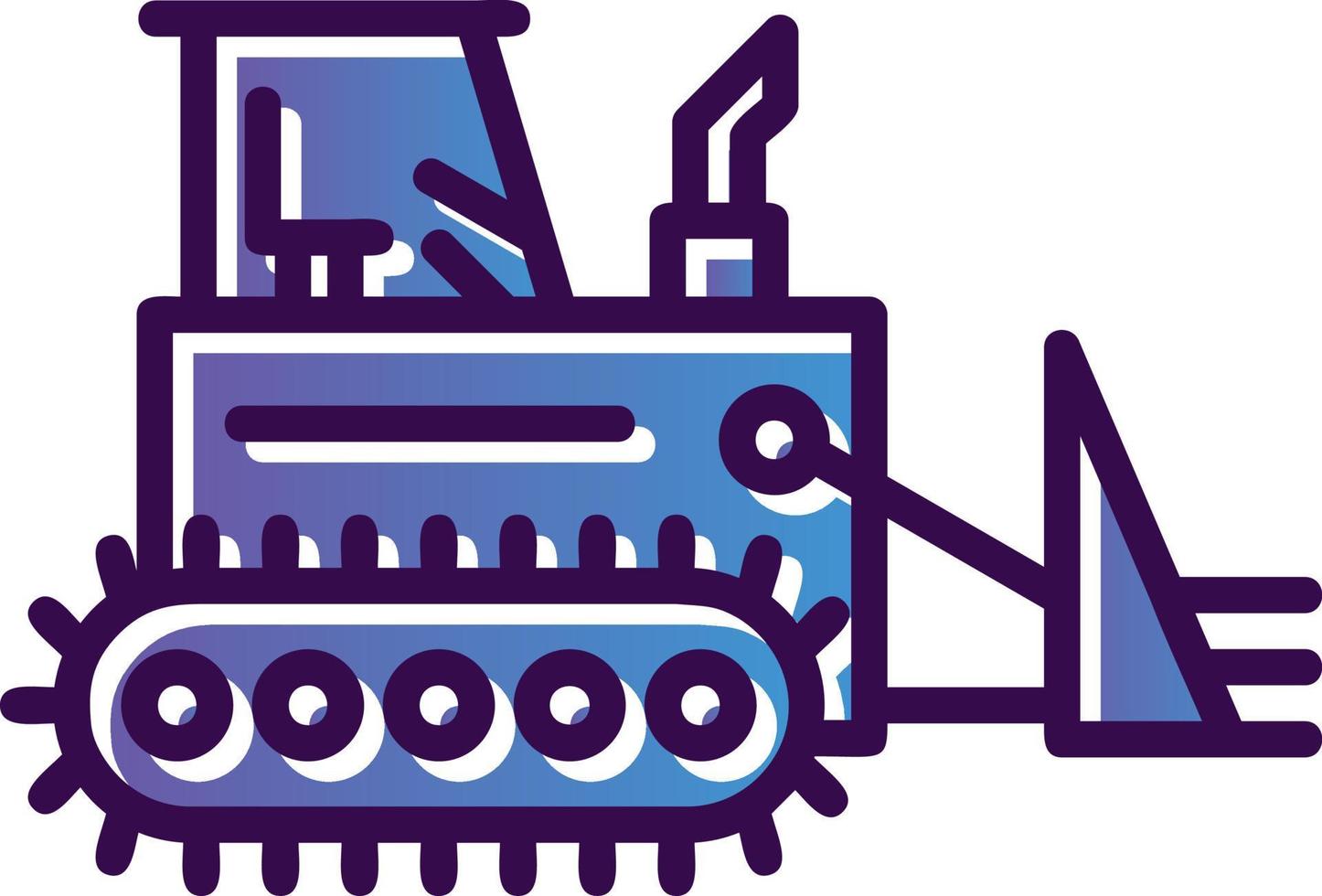 Bulldozer Vector Icon Design