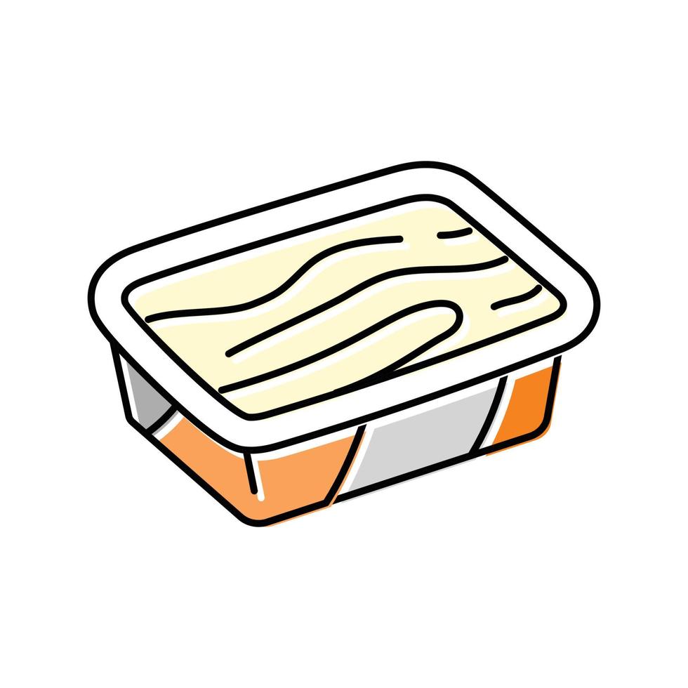 cream cheese food slice color icon vector illustration