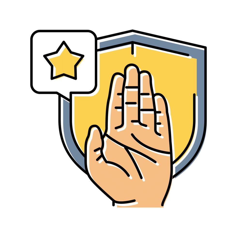 be honest and trustworthy color icon vector illustration