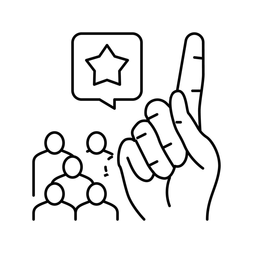 engage appropriate workplace conversations line icon vector illustration