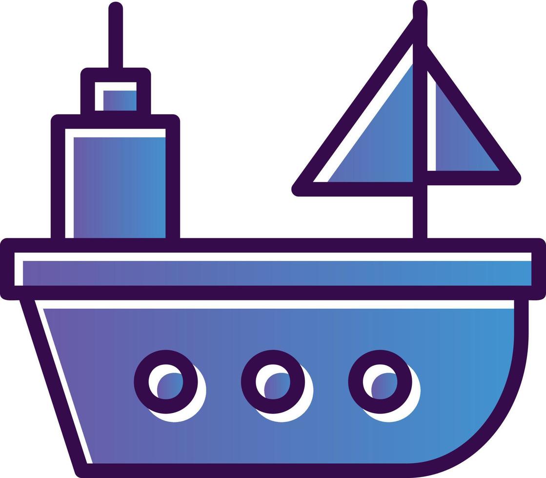 diseño de icono de vector de barco