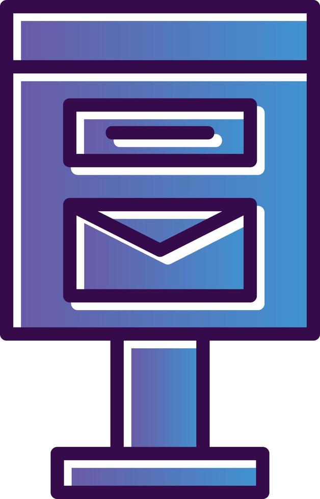 Postbox Vector Icon Design