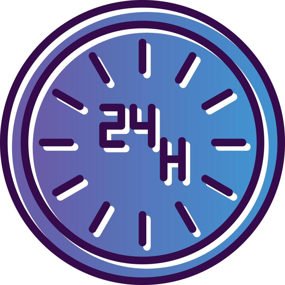 24 Hours Vector Icon Design