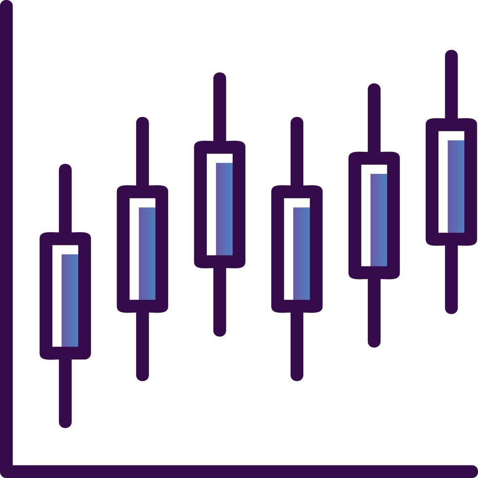 Candlestick Chart Vector Icon Design