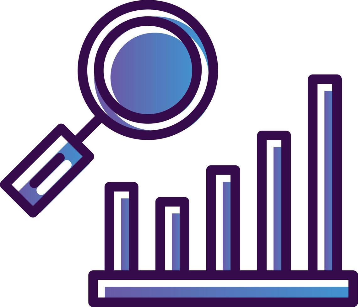 Bar Chart Research Vector Icon Design