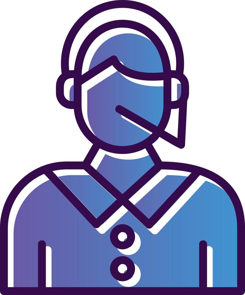 Call Center Agent Vector Icon Design