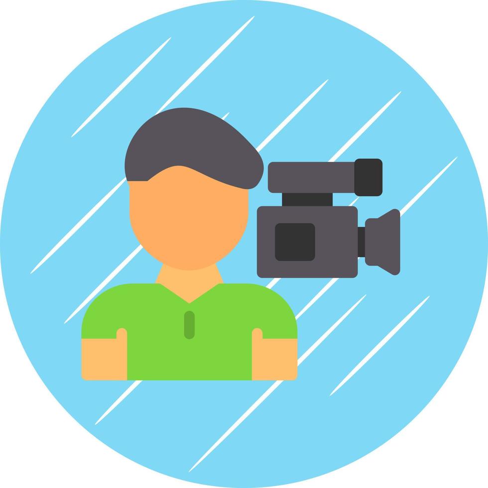 Camera Man Vector Icon Design