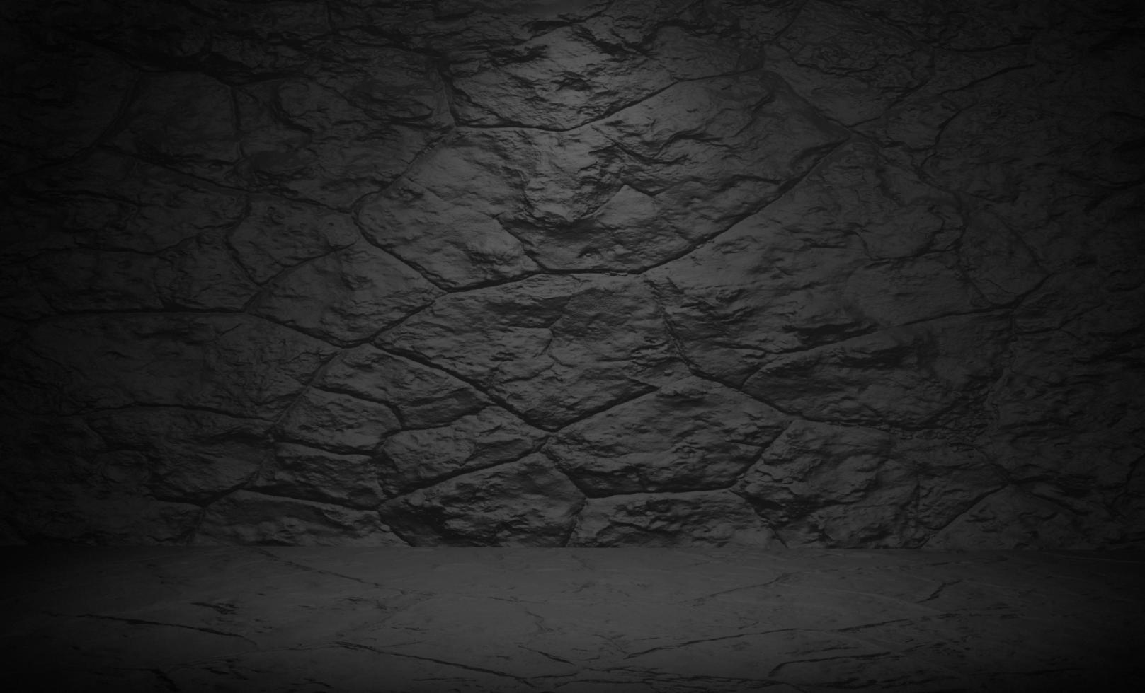 3d grunge wall texture black background photo