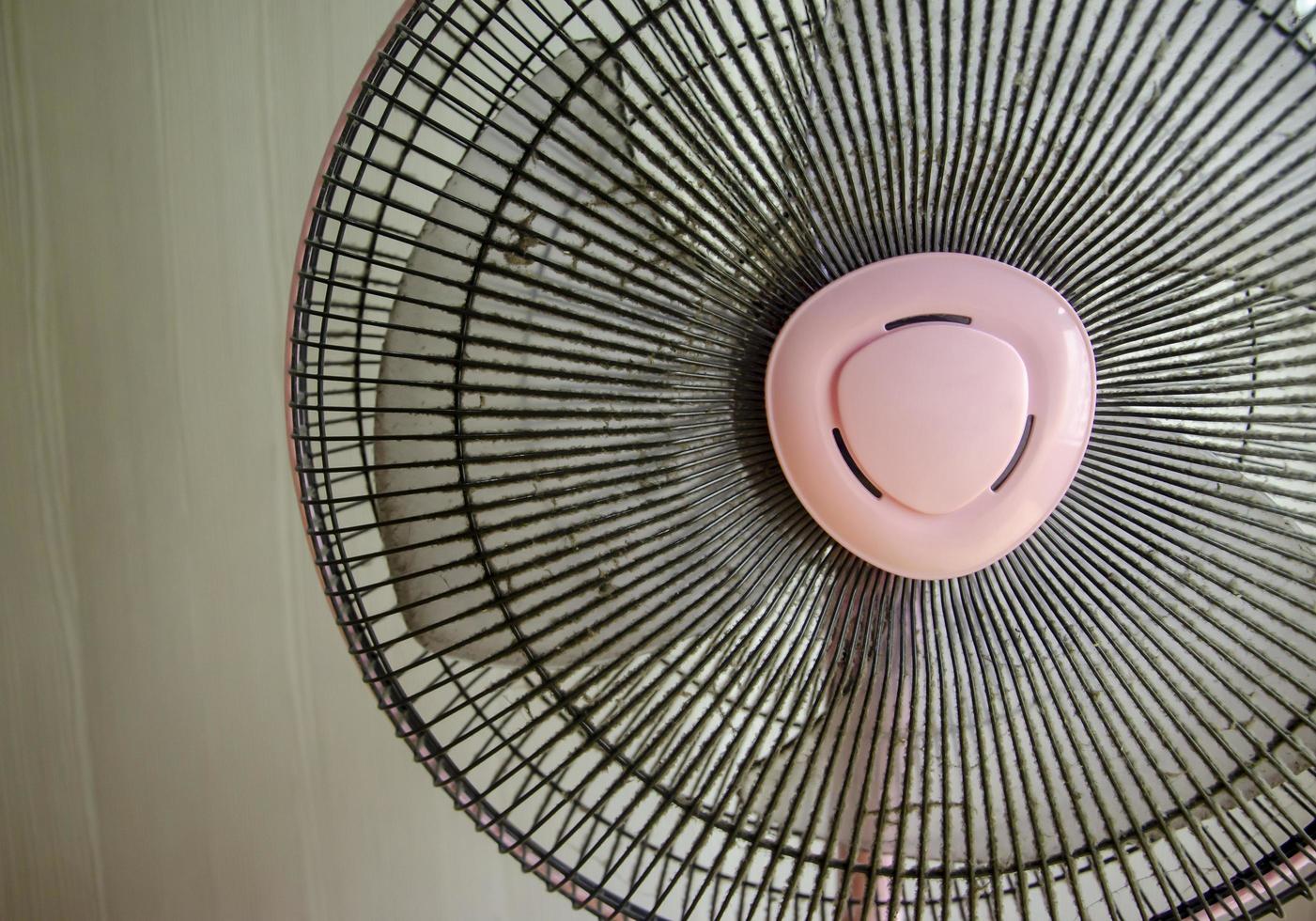 Dust dirty on fan grilles, fan closeup. photo