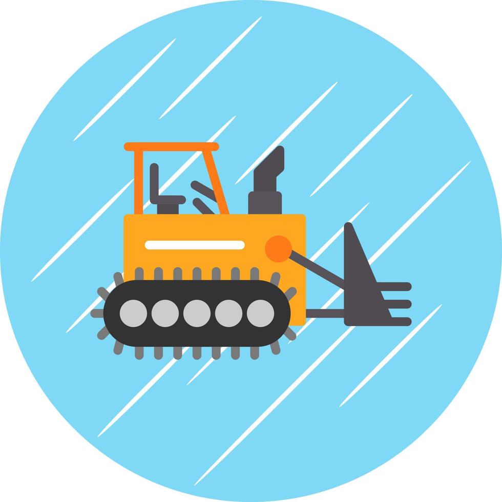 Bulldozer Vector Icon Design