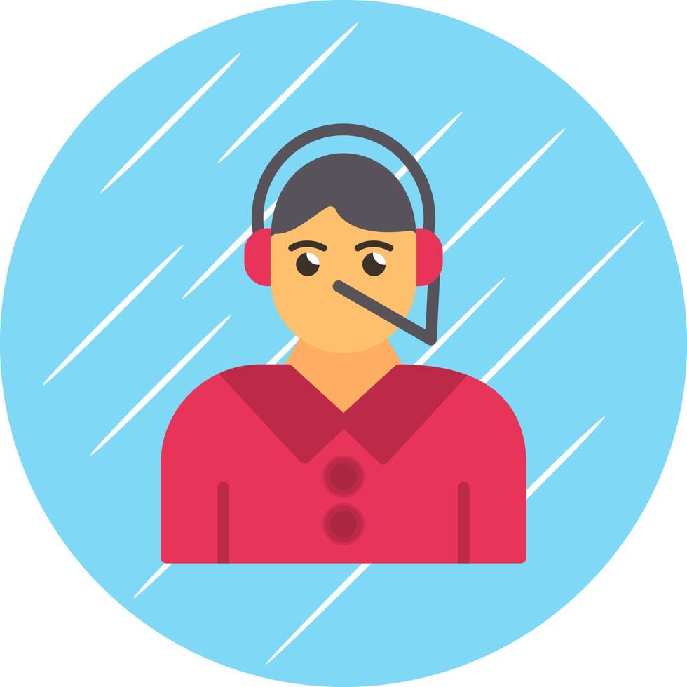 Call Center Agent Vector Icon Design