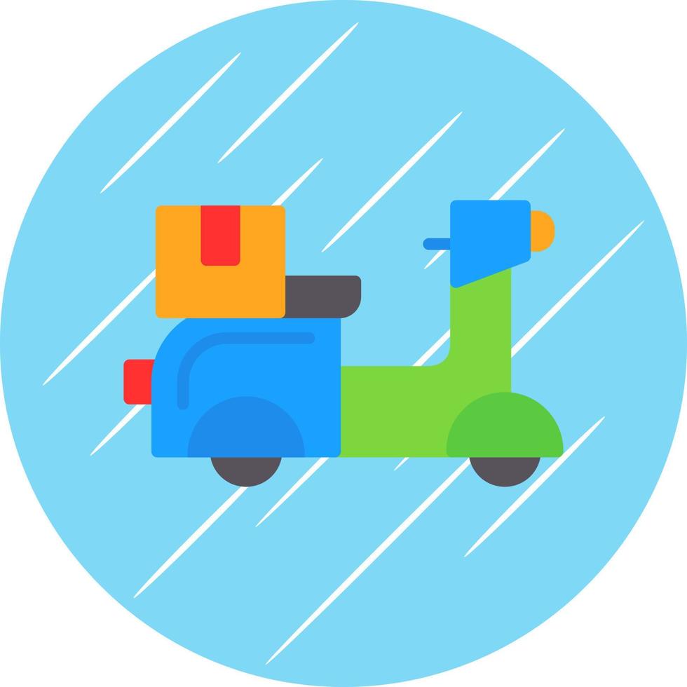 Delivery Bike Vector Icon Design