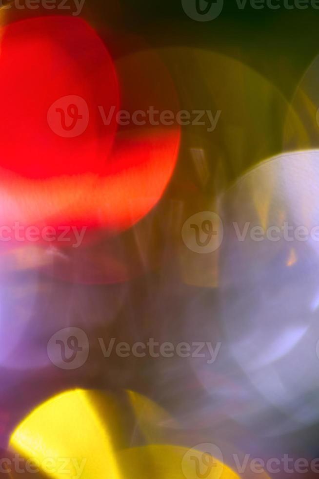 Christmas ornament decorations, defocused abstract blurred bokeh. Silhouette of pine branch with needles Xmas tree photo