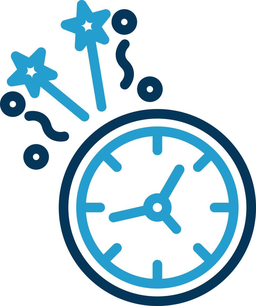 diseño de icono de vector de reloj de año nuevo