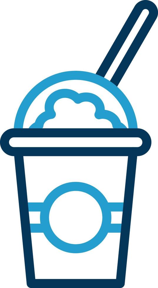 Milkshake Vector Icon Design