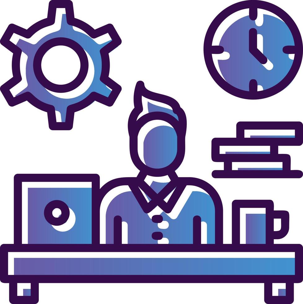 Workaholic Vector Icon Design