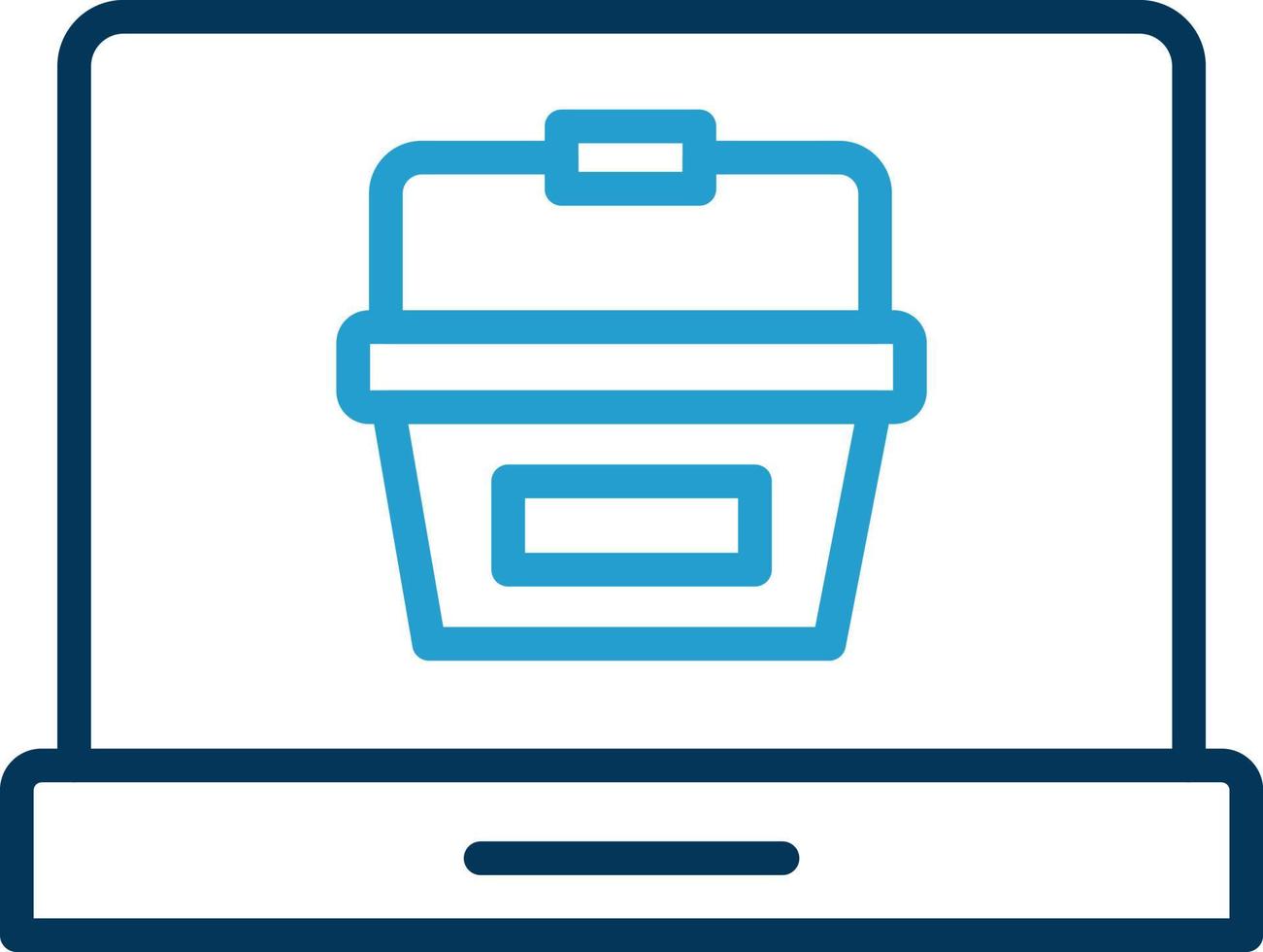 Online Shopping Basket Vector Icon Design