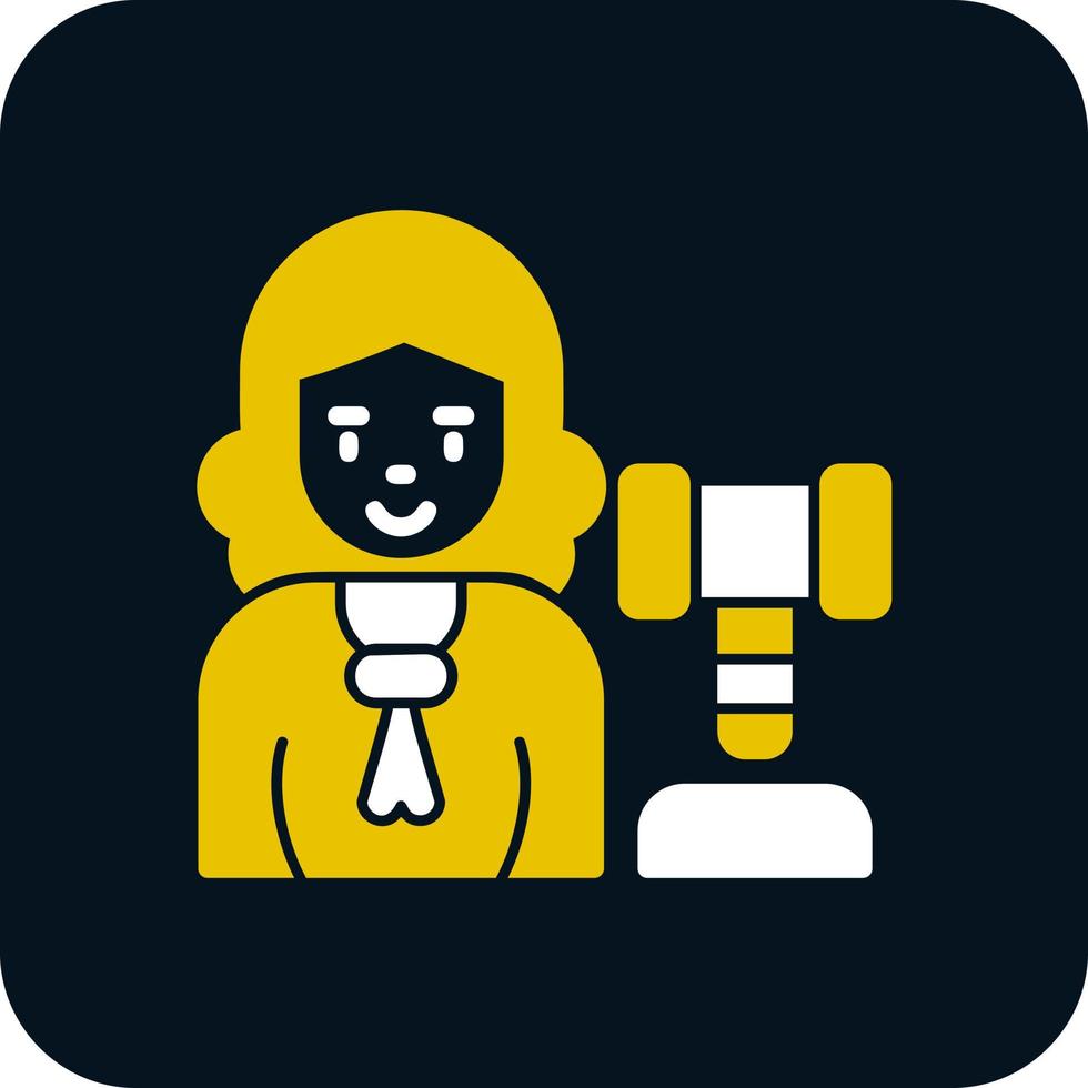 Judge Woman Vector Icon Design