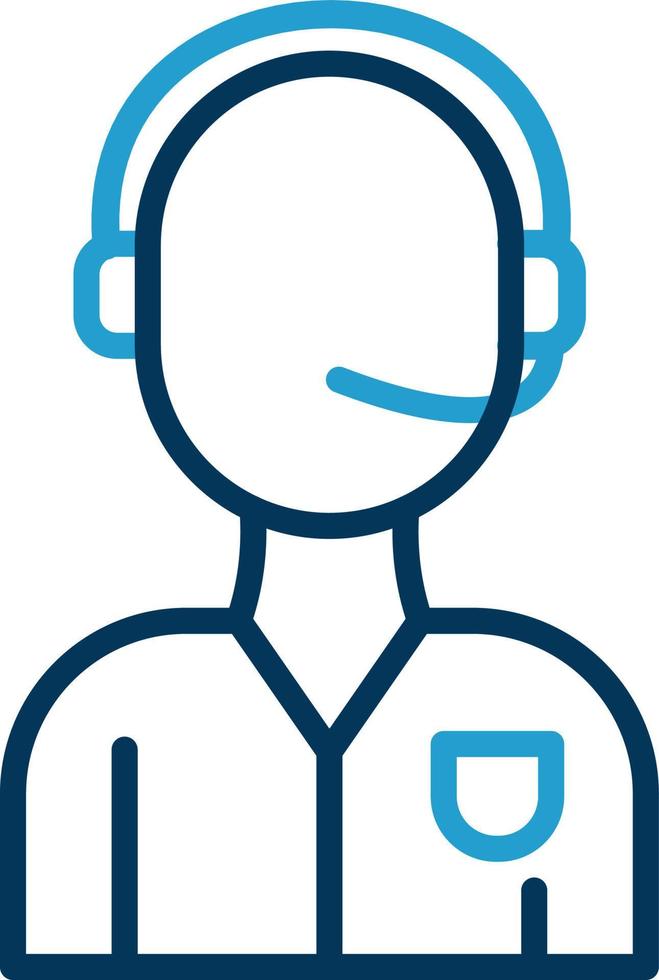 Customer Service Agent Vector Icon Design