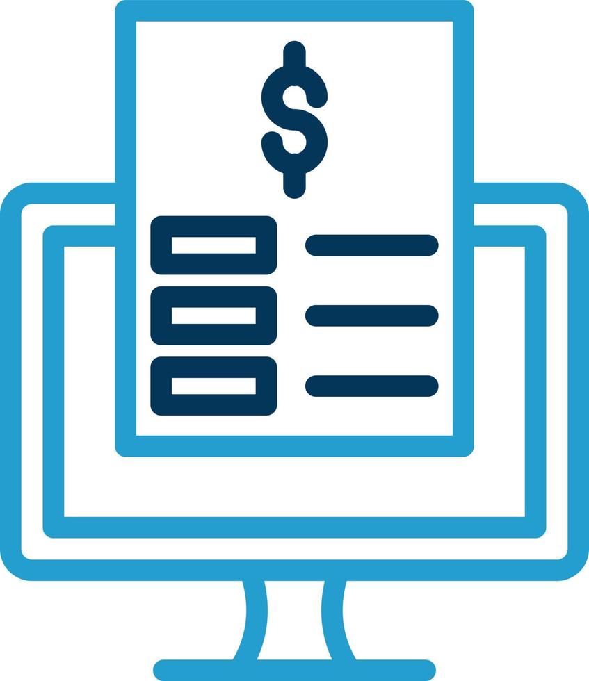 Online Invoice Vector Icon Design
