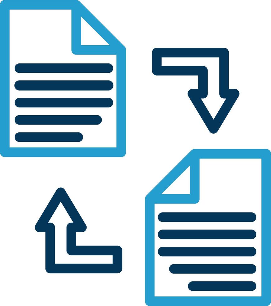 Documents Exchange Vector Icon Design