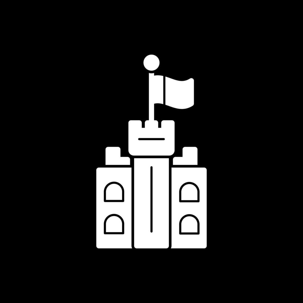 diseño de icono de vector de bandera de castillo