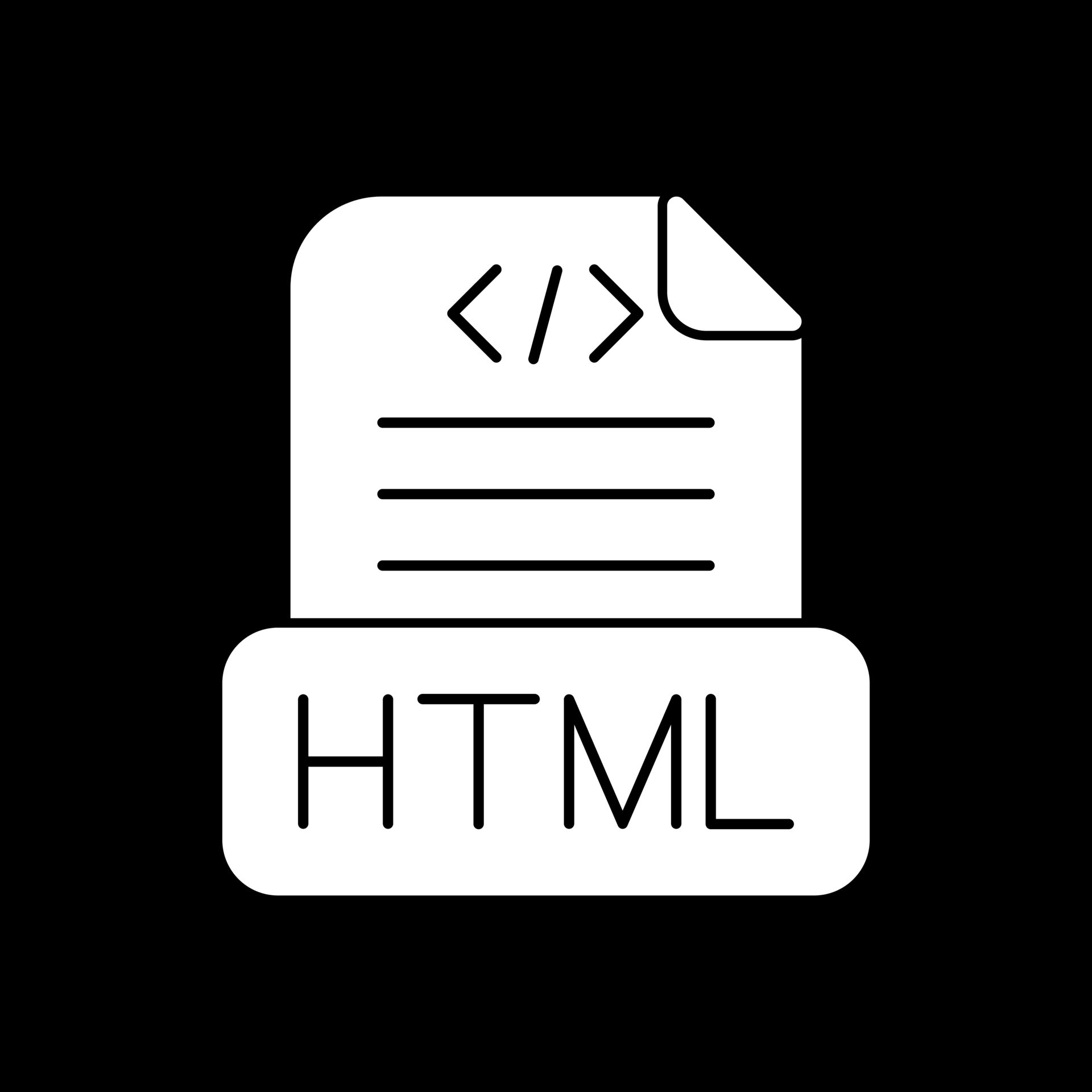 Html File Vector Icon Design 21239664 Vector Art at Vecteezy