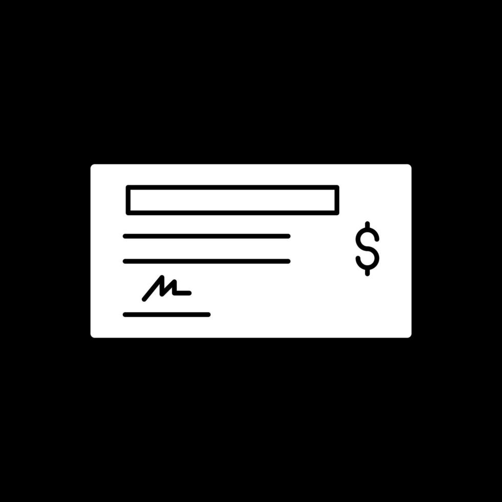 Cheque Vector Icon Design
