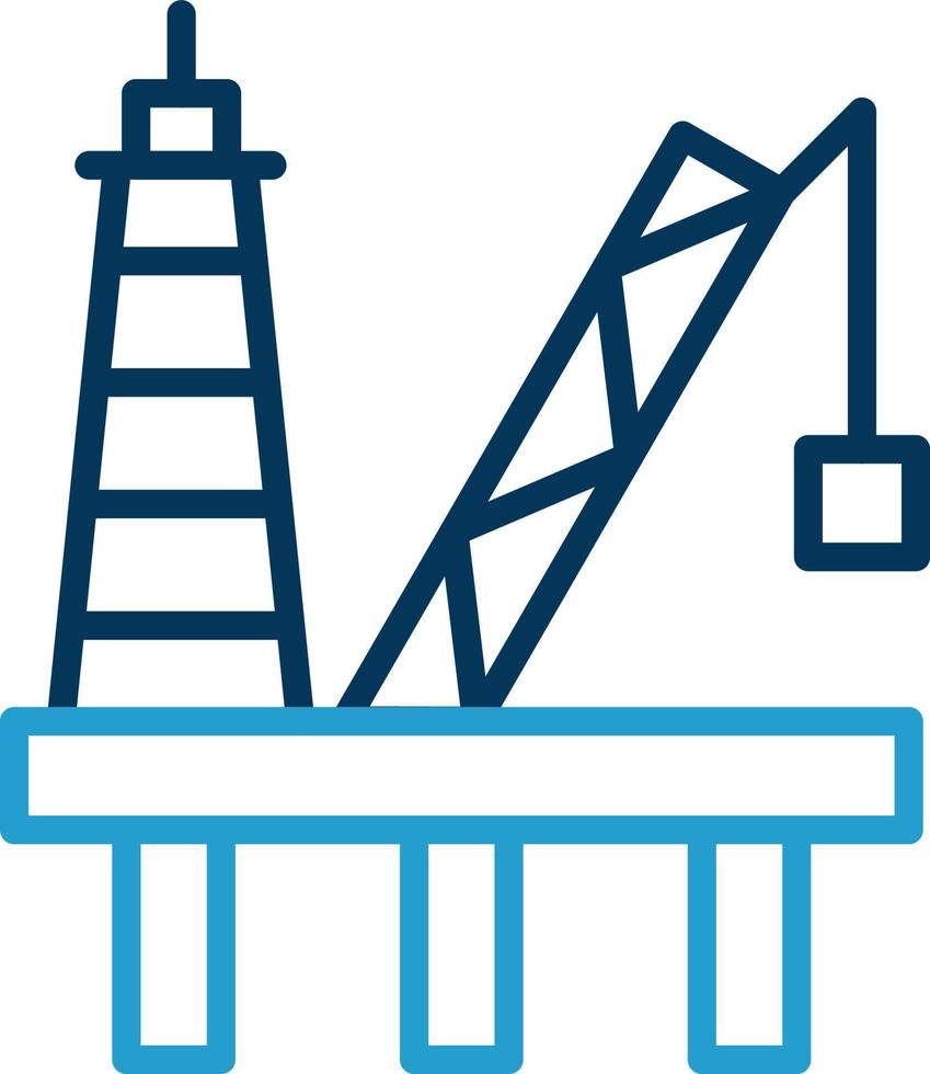 Oil Platform Vector Icon Design