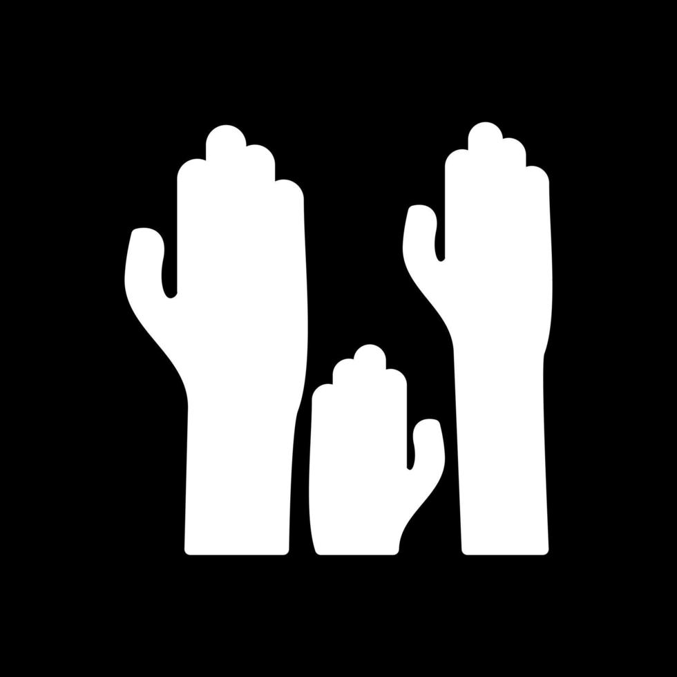 Hands Up Vector Icon Design