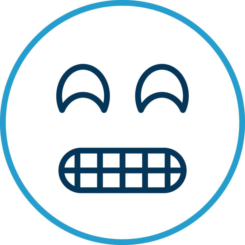 Grimacing Face Vector Icon Design