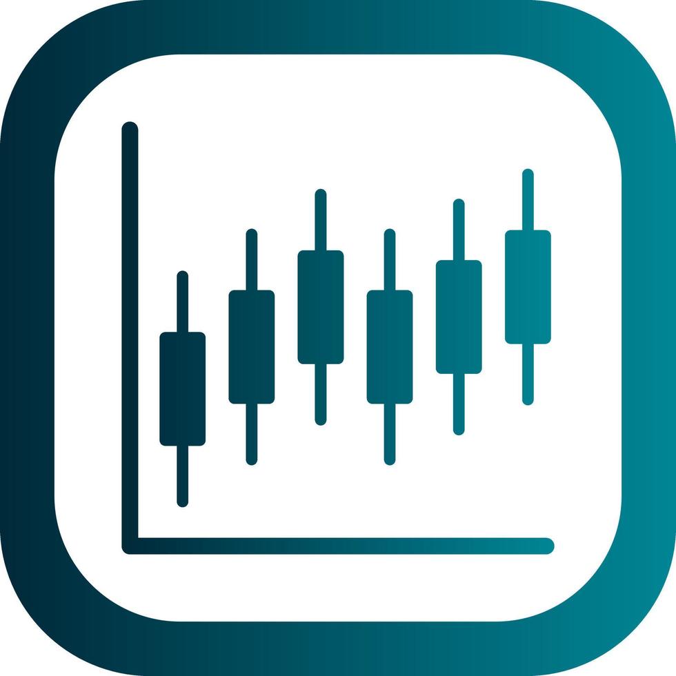 Candlestick Chart Vector Icon Design