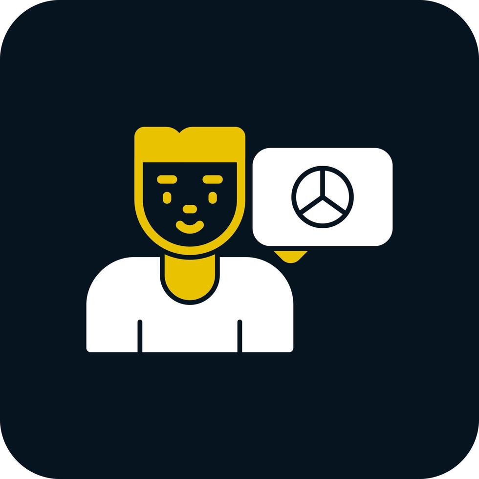 Peace Chat Vector Icon Design