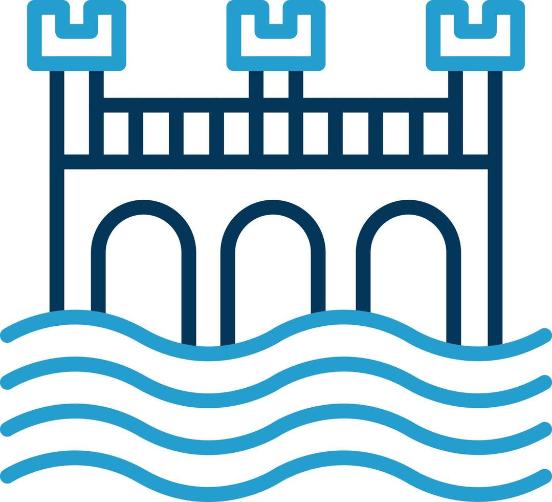 Water Bridge Vector Icon Design