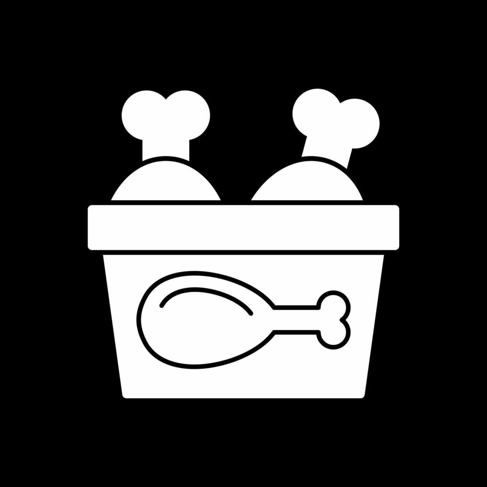 Chicken Bucket Vector Icon Design