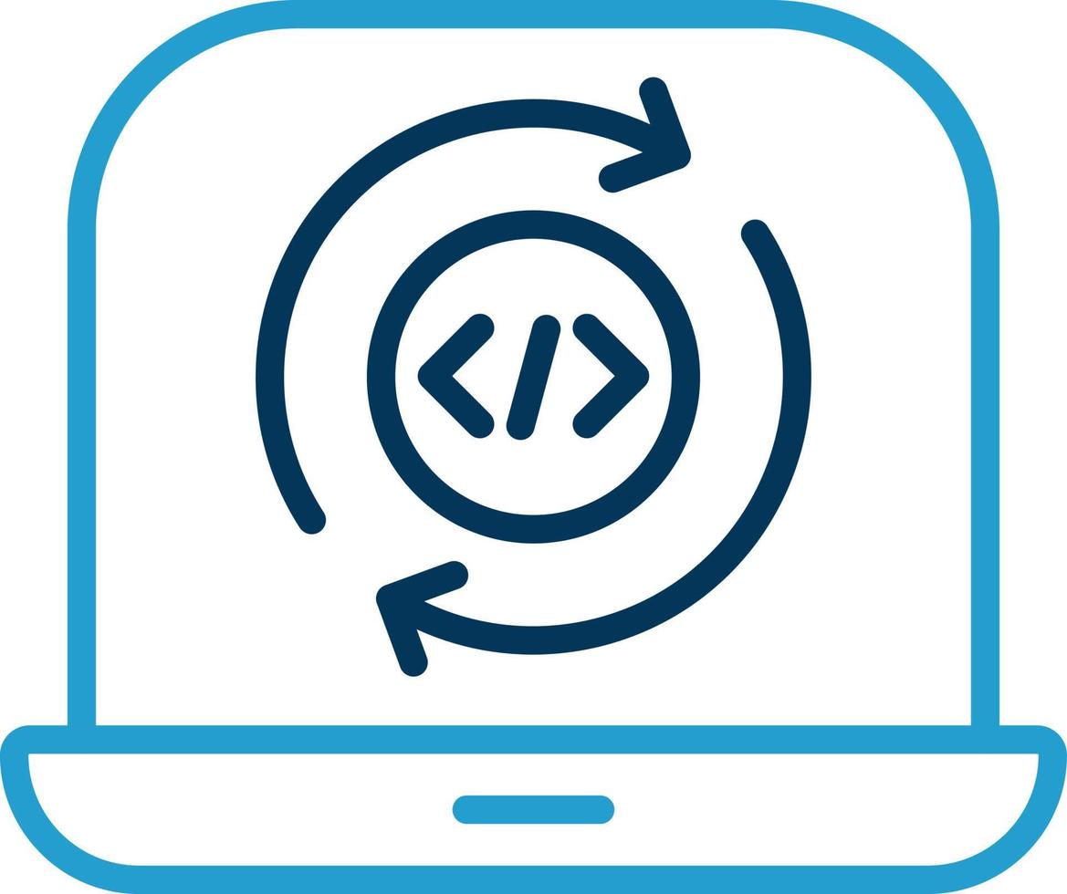 Programming Cycle Vector Icon Design