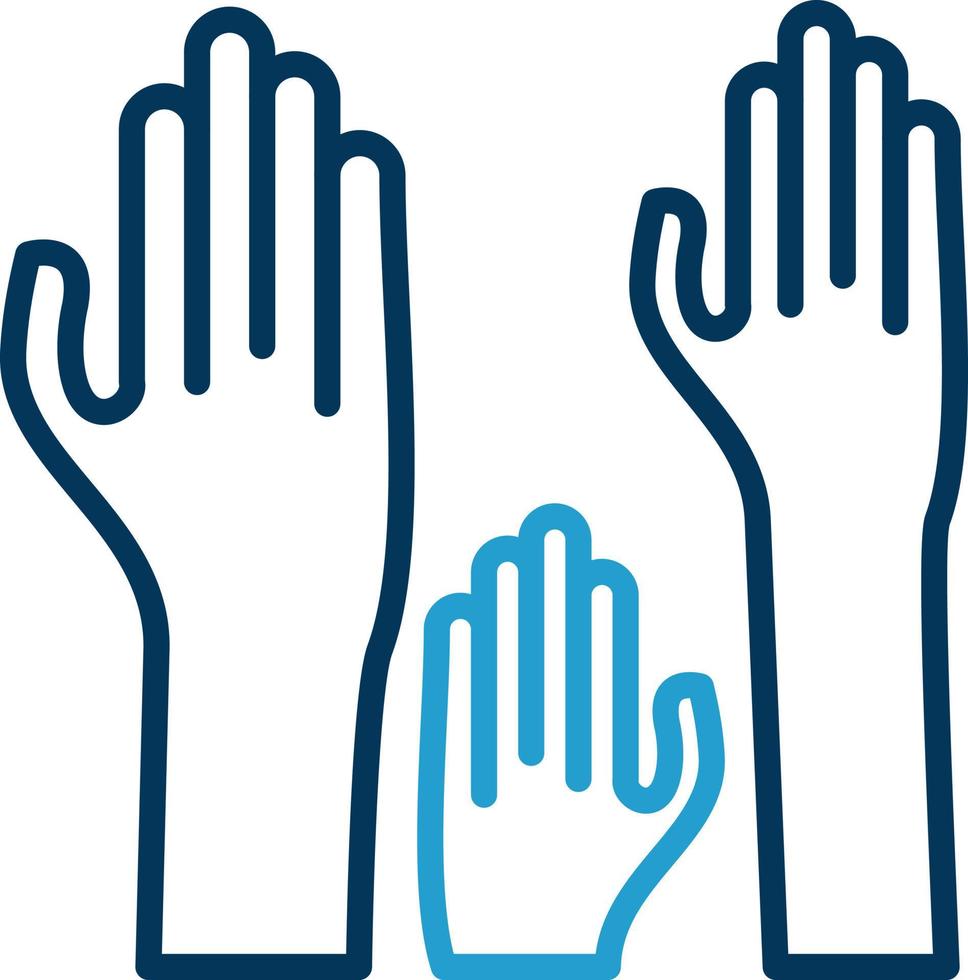 Hands Up Vector Icon Design