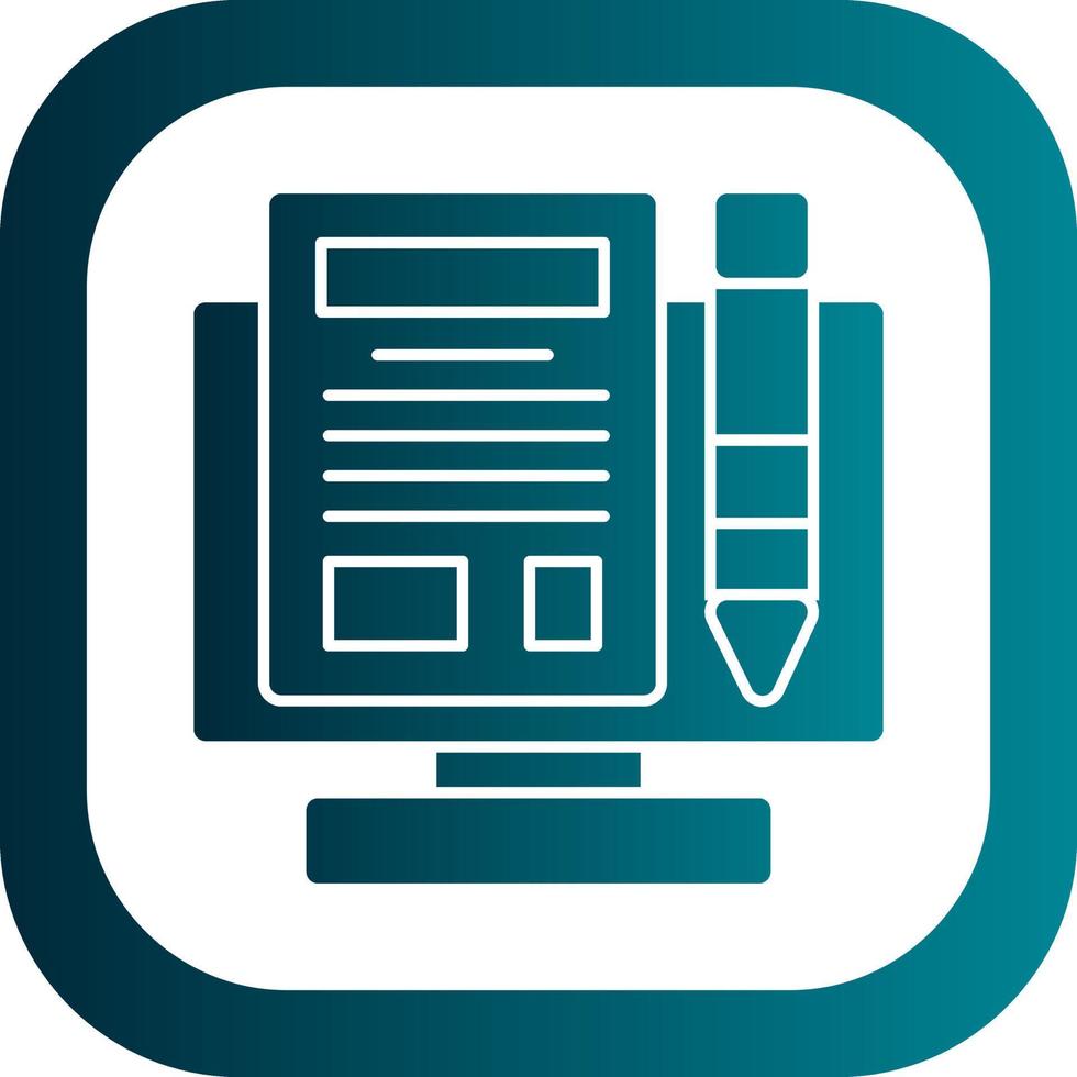Making Blog Vector Icon Design