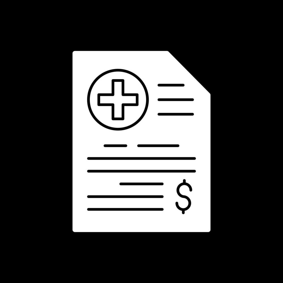 Medical Bill Vector Icon Design
