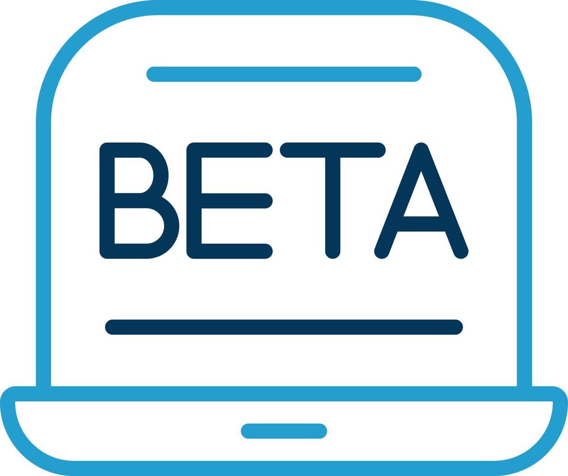 diseño de icono de vector beta