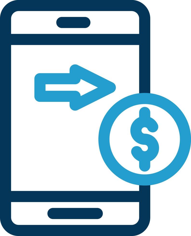 Send Money Mobile Vector Icon Design