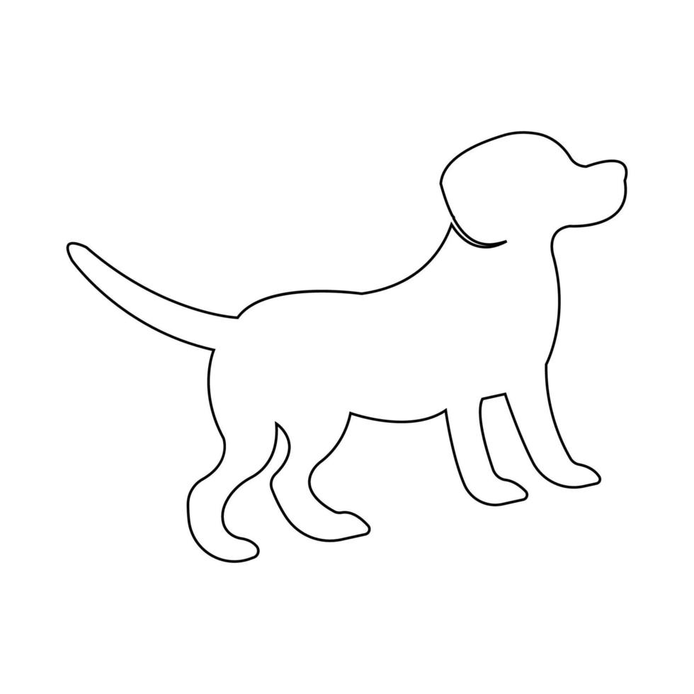 perro icono ilustración vector